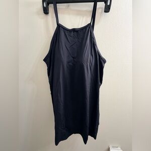 Lands’ End Women’s Size 18 Black One Piece Swimsuit Shelf Bra Adjustable Straps